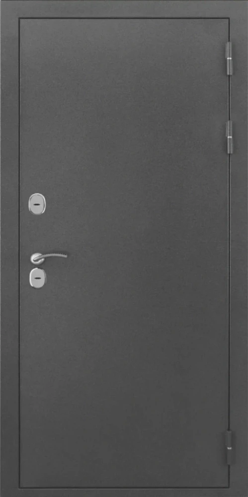 Входная дверь ДвериПРО L-Термо серебро СБ-1 (ст. белое, 16мм, капучино) DPRO221072 внешняя сторона