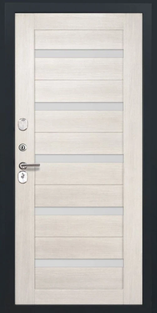 Входная дверь ДвериПРО L-43 СБ-1 (ст. белое, 16мм, беленый дуб) DPRO200511 внутренняя сторона