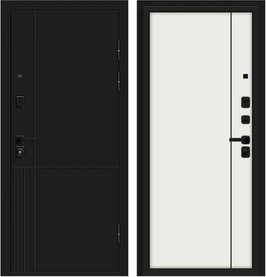 Дверь Браво Optim Z-2 Нео Муар черный/Белый