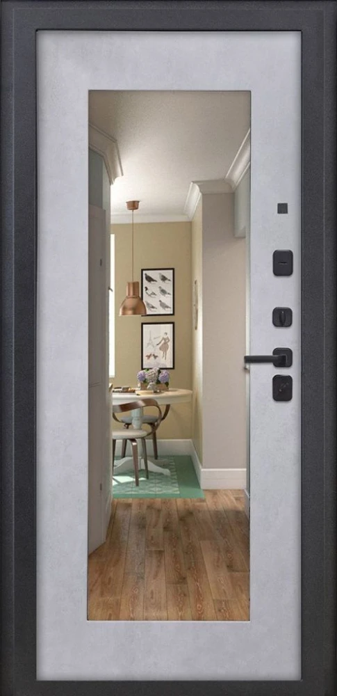 Входная дверь ДвериПРО Модель L-48 ФЛЗ-603 Бетон снежный DPRO204782 внутренняя сторона