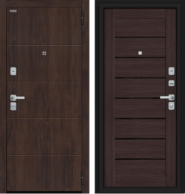 Дверь Браво Прайм/BChrome Almon/Wenge Melinga